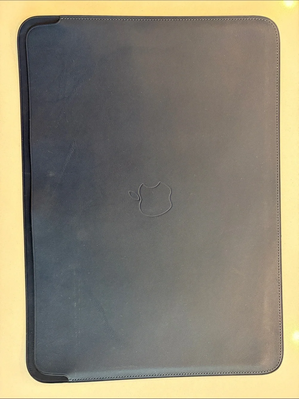 Apple Leather Laptop Sleeve - Blue